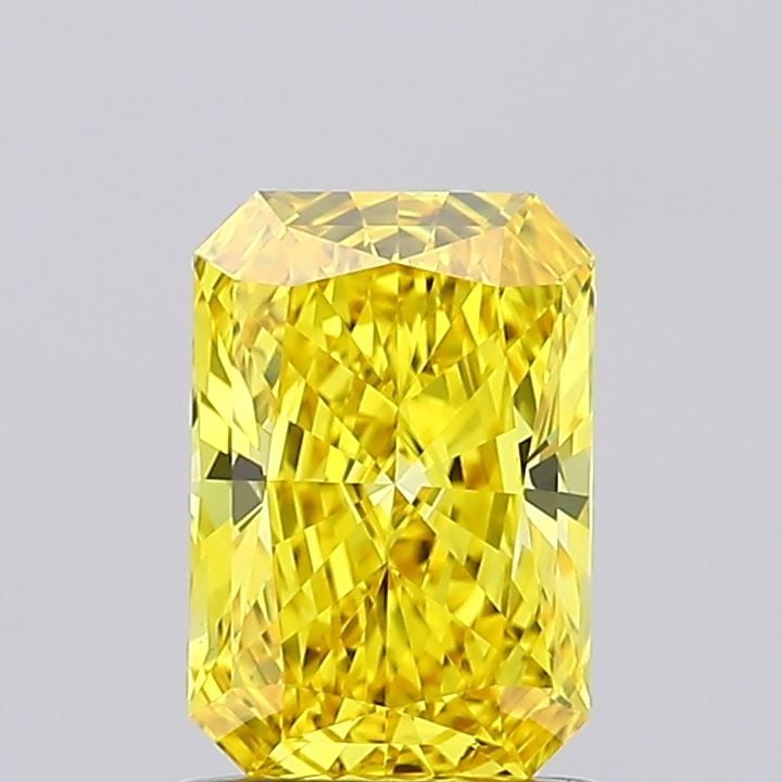 Loose Diamond - RADIANT 1.14ct Fancy Vivid Yellow VVS2: Loose Diamond - RADIANT 1.14ct Fancy Vivid Yellow VVS2 Source: This is a real non-mined Diamond that has been grown in a lab Shape: RADIANT Carats: 1.14 Color: Fancy Vivid Yellow Certification: IGI Vi
