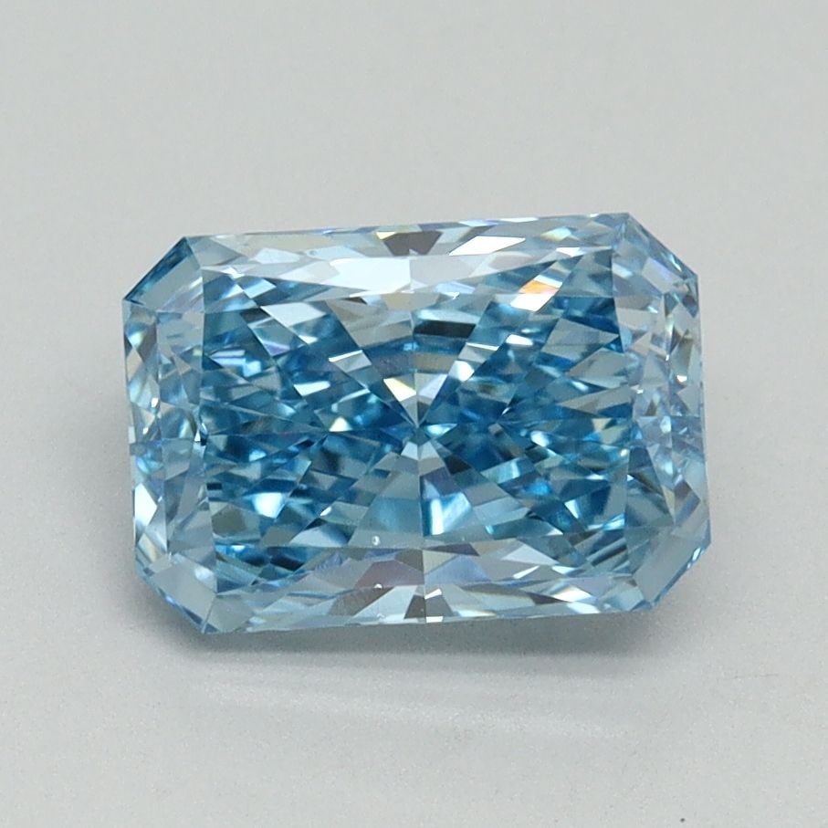 Loose Diamond - RADIANT 1.7ct Fancy Vivid Blue VS2: Loose Diamond - RADIANT 1.7ct Fancy Vivid Blue VS2 Source: This is a real non-mined Diamond that has been grown in a lab Shape: RADIANT Carats: 1.7 Color: Fancy Vivid Blue Certification: IGI Video: