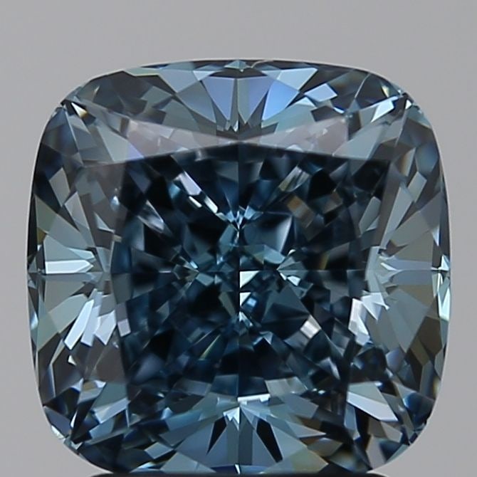 Loose Diamond - CUSHION BRILLIANT 2.51ct Blue VS1: Loose Diamond - CUSHION BRILLIANT 2.51ct Blue VS1 Source: This is a real non-mined Diamond that has been grown in a lab Shape: CUSHION BRILLIANT Carats: 2.51 Color: Blue Certification: NONE Video: