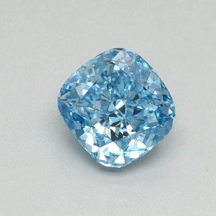Loose Diamond - CUSHION MODIFIED 0.5ct Fancy Vivid Blue SI1: Loose Diamond - CUSHION MODIFIED 0.5ct Fancy Vivid Blue SI1 Source: This is a real non-mined Diamond that has been grown in a lab Shape: CUSHION MODIFIED Carats: 0.5 Color: Fancy Vivid Blue