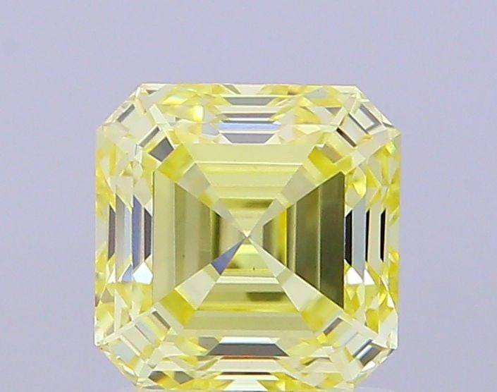 Loose Diamond - ASSCHER 2.08ct Fancy Intense Yellow VS1: Loose Diamond - ASSCHER 2.08ct Fancy Intense Yellow VS1 Source: This is a real non-mined Diamond that has been grown in a lab Shape: ASSCHER Carats: 2.08 Color: Fancy Intense Yellow Certification: IGI
