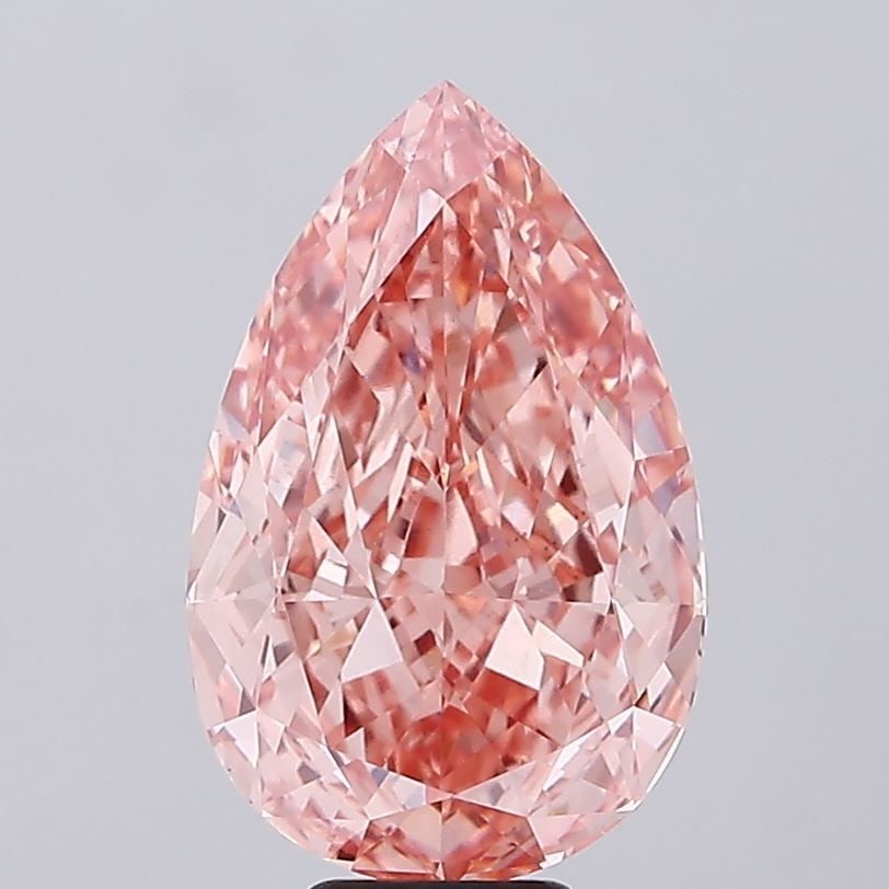 Loose Diamond - PEAR 10.6ct Fancy Vivid Pink VS1: Loose Diamond - PEAR 10.6ct Fancy Vivid Pink VS1 Source: This is a real non-mined Diamond that has been grown in a lab Shape: PEAR Carats: 10.6 Color: Fancy Vivid Pink Certification: IGI Video: