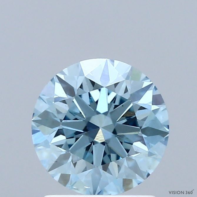 Loose Diamond - ROUND 1.53ct Fancy Intense Blue SI1: Loose Diamond - ROUND 1.53ct Fancy Intense Blue SI1 Source: This is a real non-mined Diamond that has been grown in a lab Shape: ROUND Carats: 1.53 Color: Fancy Intense Blue Certification: IGI Video: