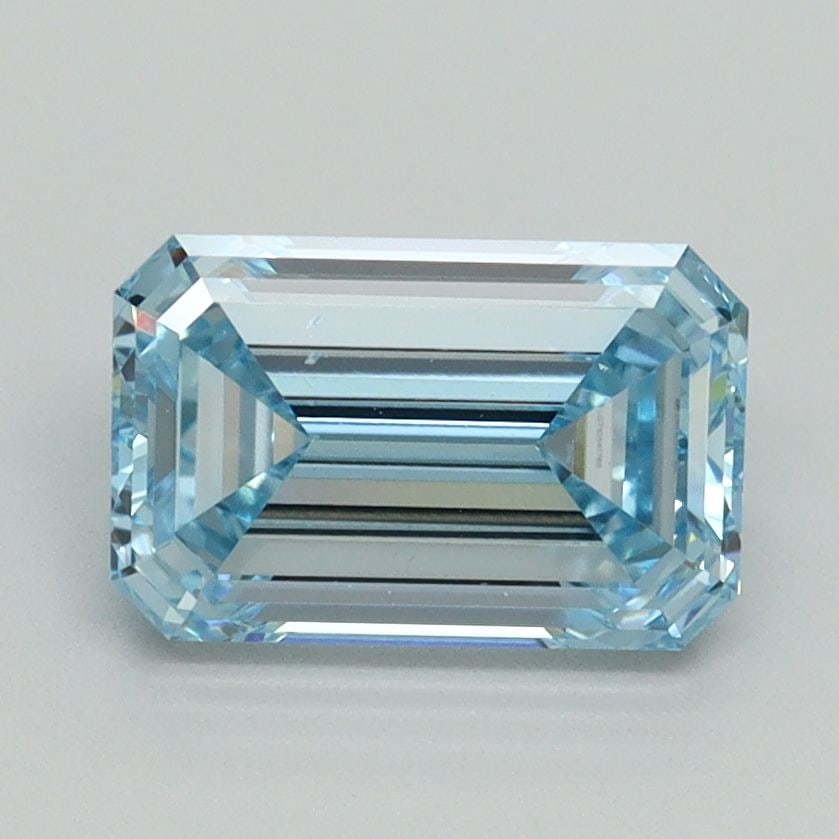Loose Diamond - EMERALD 1.7ct Fancy Intense Blue VS2: Loose Diamond - EMERALD 1.7ct Fancy Intense Blue VS2 Source: This is a real non-mined Diamond that has been grown in a lab Shape: EMERALD Carats: 1.7 Color: Fancy Intense Blue Certification: IGI