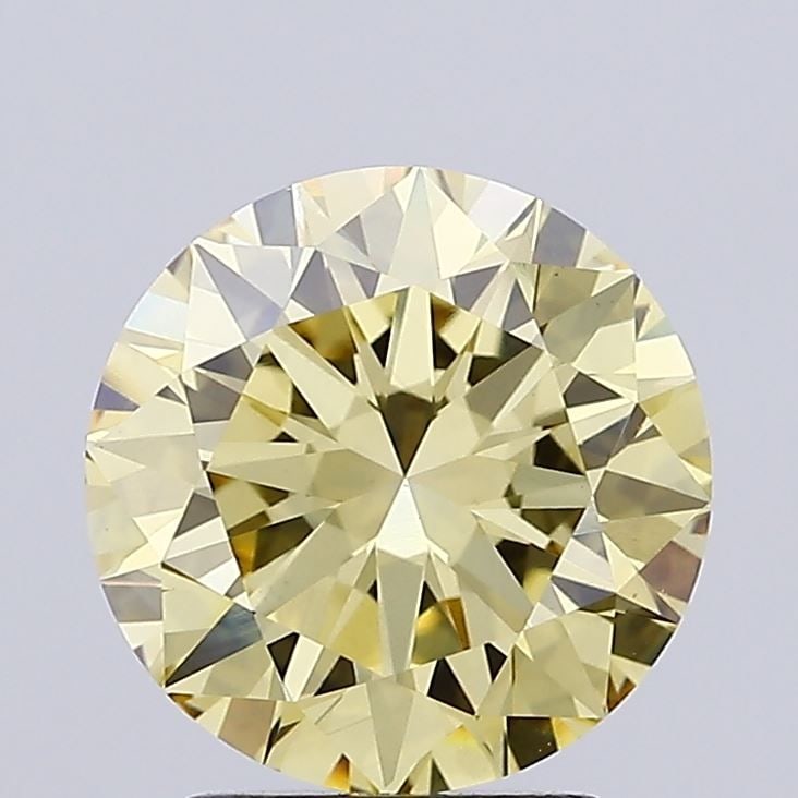 Loose Diamond - ROUND 2.6ct Fancy Yellow VS1: Loose Diamond - ROUND 2.6ct Fancy Yellow VS1 Source: This is a real non-mined Diamond that has been grown in a lab Shape: ROUND Carats: 2.6 Color: Fancy Yellow Certification: IGI Video: