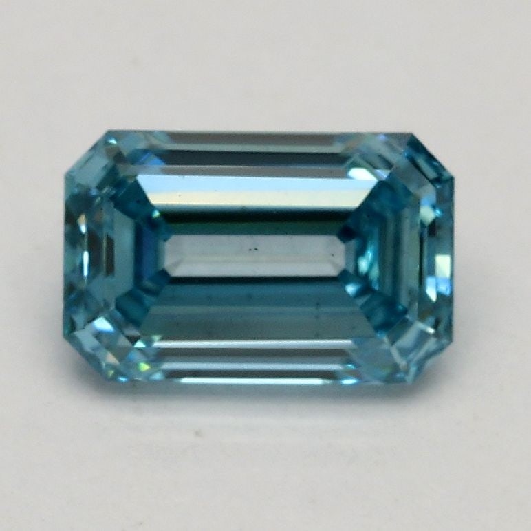 Loose Diamond - EMERALD 0.9ct Fancy Vivid Blue VS2 (1 of 1)