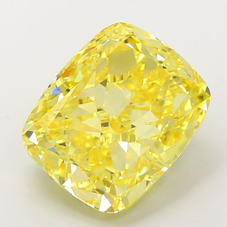 Loose Diamond - CUSHION MODIFIED 4.51ct Fancy Intense Yellow VS1: Loose Diamond - CUSHION MODIFIED 4.51ct Fancy Intense Yellow VS1 Source: This is a real non-mined Diamond that has been grown in a lab Shape: CUSHION MODIFIED Carats: 4.51 Color: Fancy Intense Yellow 