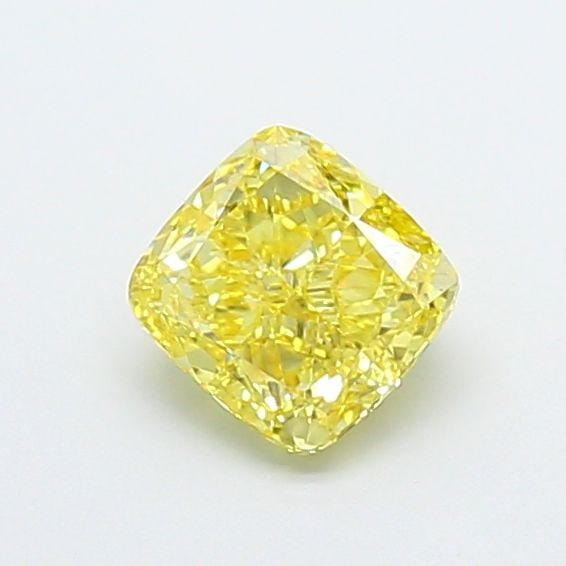 Loose Diamond - CUSHION MODIFIED 1.02ct Fancy Intense Yellow VS1: Loose Diamond - CUSHION MODIFIED 1.02ct Fancy Intense Yellow VS1 Source: This is a real non-mined Diamond that has been grown in a lab Shape: CUSHION MODIFIED Carats: 1.02 Color: Fancy Intense Yellow 