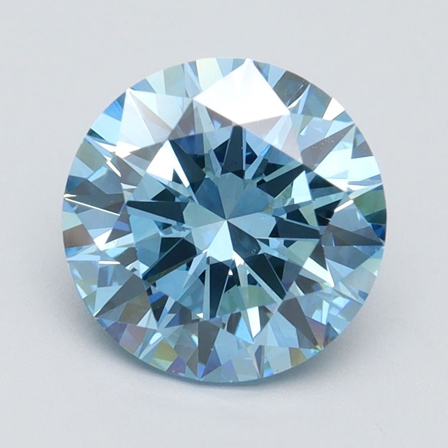 Loose Diamond - ROUND 2.51ct Fancy Vivid Blue VS1: Loose Diamond - ROUND 2.51ct Fancy Vivid Blue VS1 Source: This is a real non-mined Diamond that has been grown in a lab Shape: ROUND Carats: 2.51 Color: Fancy Vivid Blue Certification: IGI Video: