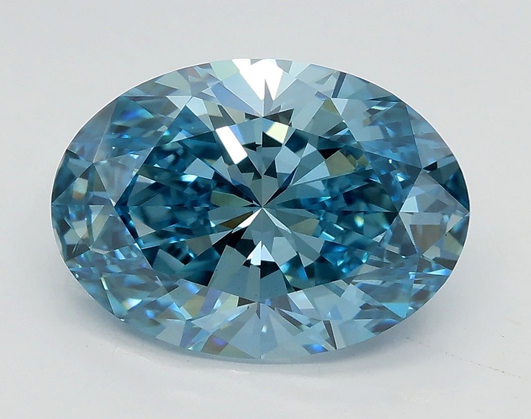 Loose Diamond - OVAL 3.01ct Fancy Vivid Blue SI1: Loose Diamond - OVAL 3.01ct Fancy Vivid Blue SI1 Source: This is a real non-mined Diamond that has been grown in a lab Shape: OVAL Carats: 3.01 Color: Fancy Vivid Blue Certification: IGI Video: Video
