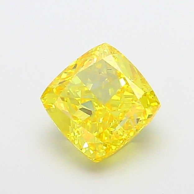 Loose Diamond - CUSHION BRILLIANT 2.01ct Fancy Vivid Yellow VS1: Loose Diamond - CUSHION BRILLIANT 2.01ct Fancy Vivid Yellow VS1 Source: This is a real non-mined Diamond that has been grown in a lab Shape: CUSHION BRILLIANT Carats: 2.01 Color: Fancy Vivid Yellow Ce