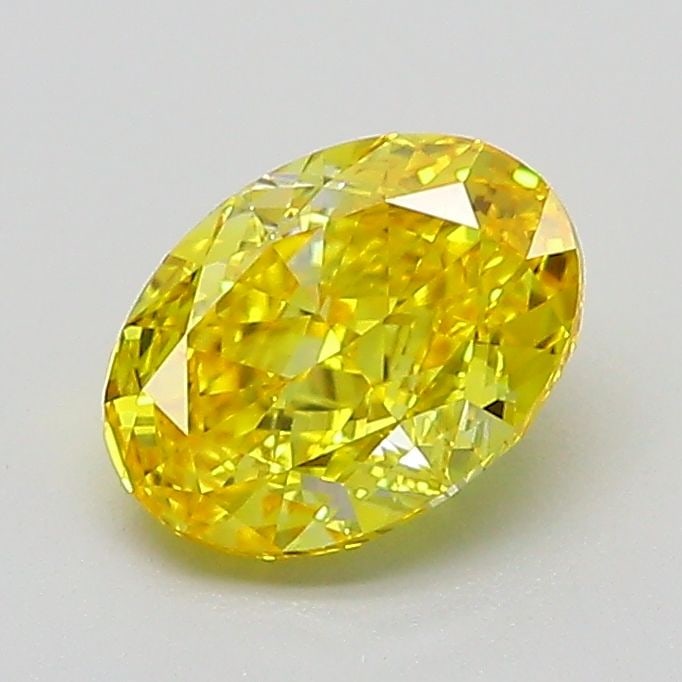 Loose Diamond - OVAL 1.06ct Fancy Vivid Yellow VVS2: Loose Diamond - OVAL 1.06ct Fancy Vivid Yellow VVS2 Source: This is a real non-mined Diamond that has been grown in a lab Shape: OVAL Carats: 1.06 Color: Fancy Vivid Yellow Certification: IGI Video:
