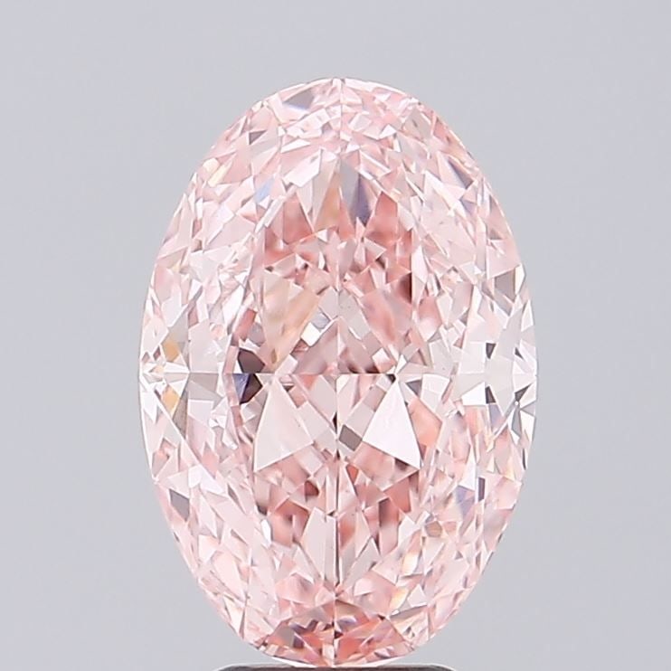 Loose Diamond - OVAL 3.77ct Fancy Vivid Pink VVS2: Loose Diamond - OVAL 3.77ct Fancy Vivid Pink VVS2 Source: This is a real non-mined Diamond that has been grown in a lab Shape: OVAL Carats: 3.77 Color: Fancy Vivid Pink Certification: IGI Video: