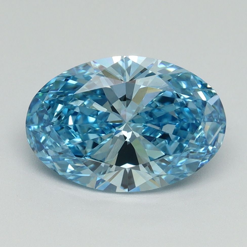 Loose Diamond - OVAL 2.07ct Fancy Vivid Blue VS1: Loose Diamond - OVAL 2.07ct Fancy Vivid Blue VS1 Source: This is a real non-mined Diamond that has been grown in a lab Shape: OVAL Carats: 2.07 Color: Fancy Vivid Blue Certification: IGI Video: