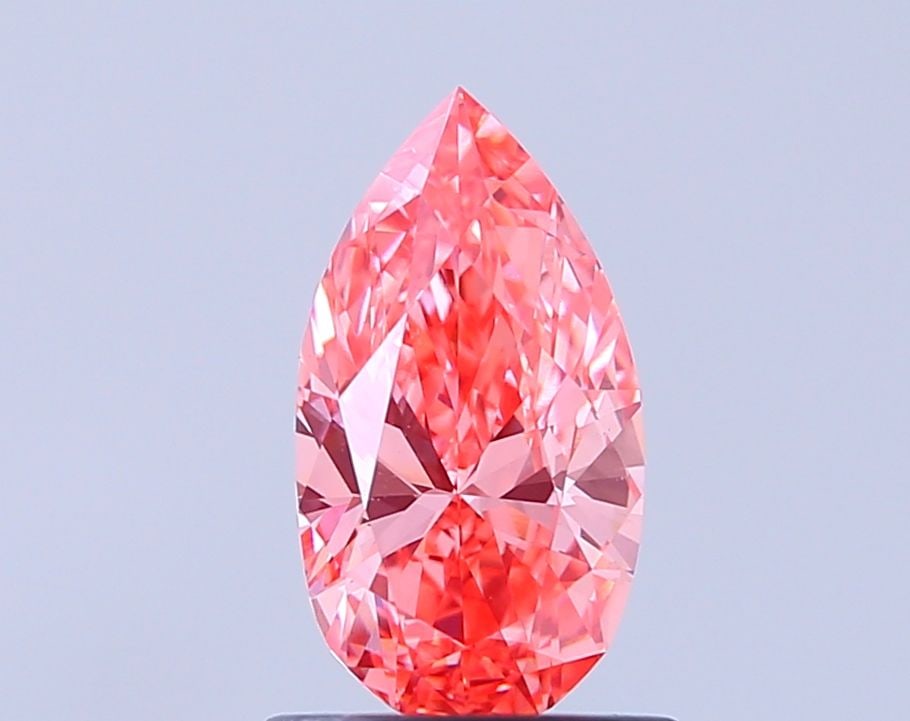 Loose Diamond - PEAR 1.01ct Fancy Vivid Pink VS1: Loose Diamond - PEAR 1.01ct Fancy Vivid Pink VS1 Source: This is a real non-mined Diamond that has been grown in a lab Shape: PEAR Carats: 1.01 Color: Fancy Vivid Pink Certification: IGI Additional im