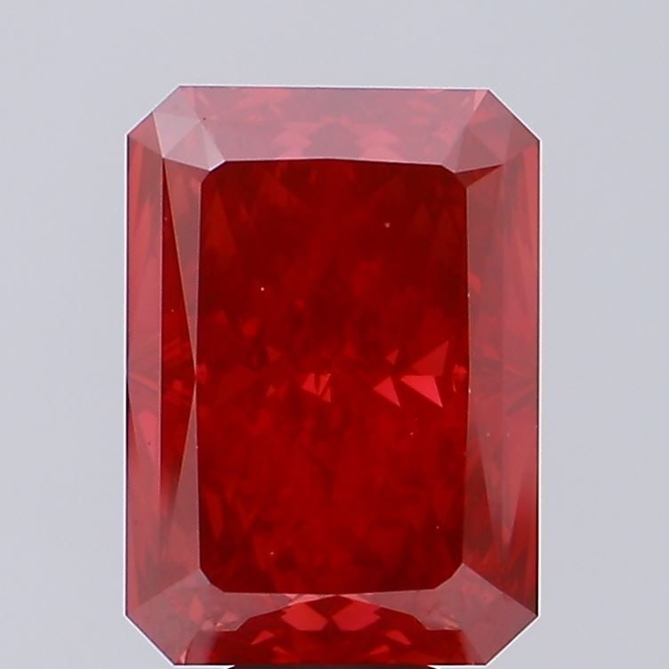 Loose Diamond - RADIANT 10.54ct Fancy Vivid Red VS1: Loose Diamond - RADIANT 10.54ct Fancy Vivid Red VS1 Source: This is a real non-mined Diamond that has been grown in a lab Shape: RADIANT Carats: 10.54 Color: Fancy Vivid Red Certification: IGI Video:
