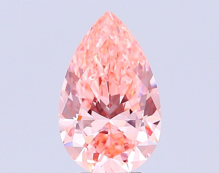Loose Diamond - PEAR 6.03ct Fancy Vivid Pink VVS2: Loose Diamond - PEAR 6.03ct Fancy Vivid Pink VVS2 Source: This is a real non-mined Diamond that has been grown in a lab Shape: PEAR Carats: 6.03 Color: Fancy Vivid Pink Certification: IGI Video: