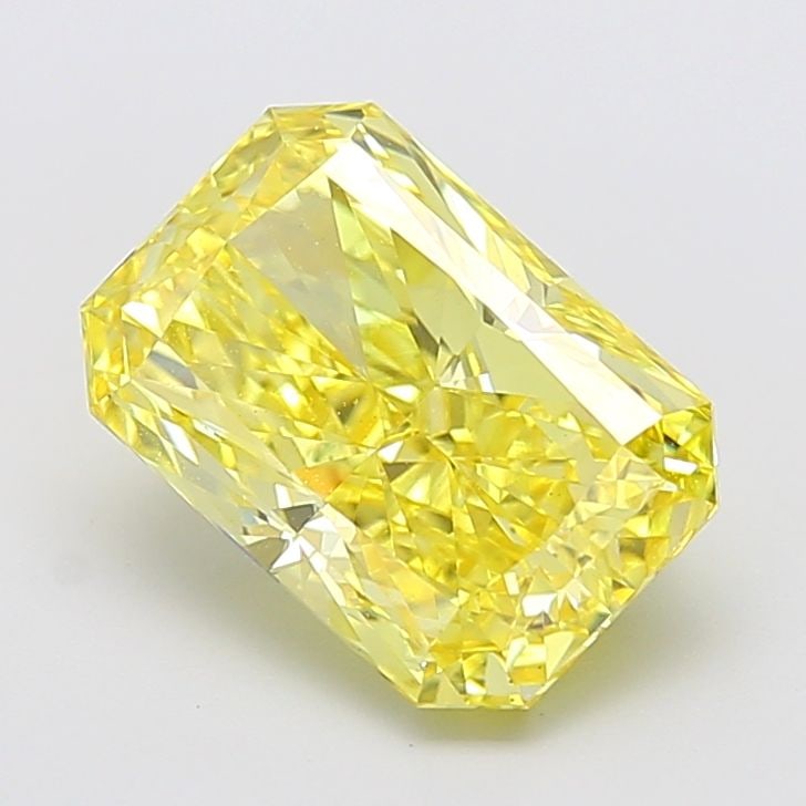 Loose Diamond - RADIANT 4.53ct Fancy Vivid Yellow VS2: Loose Diamond - RADIANT 4.53ct Fancy Vivid Yellow VS2 Source: This is a real non-mined Diamond that has been grown in a lab Shape: RADIANT Carats: 4.53 Color: Fancy Vivid Yellow Certification: IGI Vid