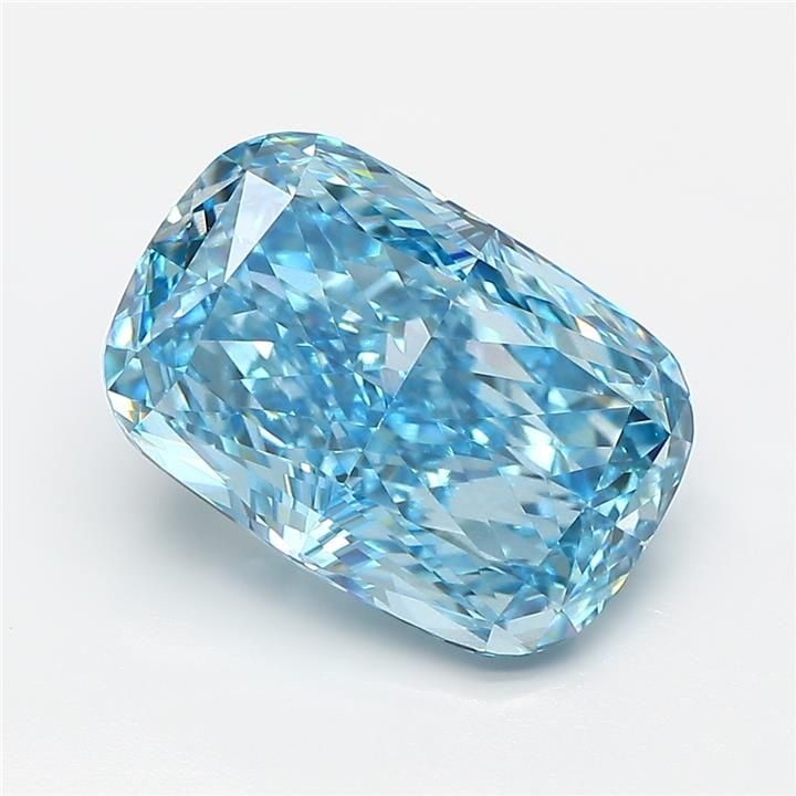 Loose Diamond - CUSHION MODIFIED 4.54ct Fancy Vivid Blue VVS2: Loose Diamond - CUSHION MODIFIED 4.54ct Fancy Vivid Blue VVS2 Source: This is a real non-mined Diamond that has been grown in a lab Shape: CUSHION MODIFIED Carats: 4.54 Color: Fancy Vivid Blue Certifi