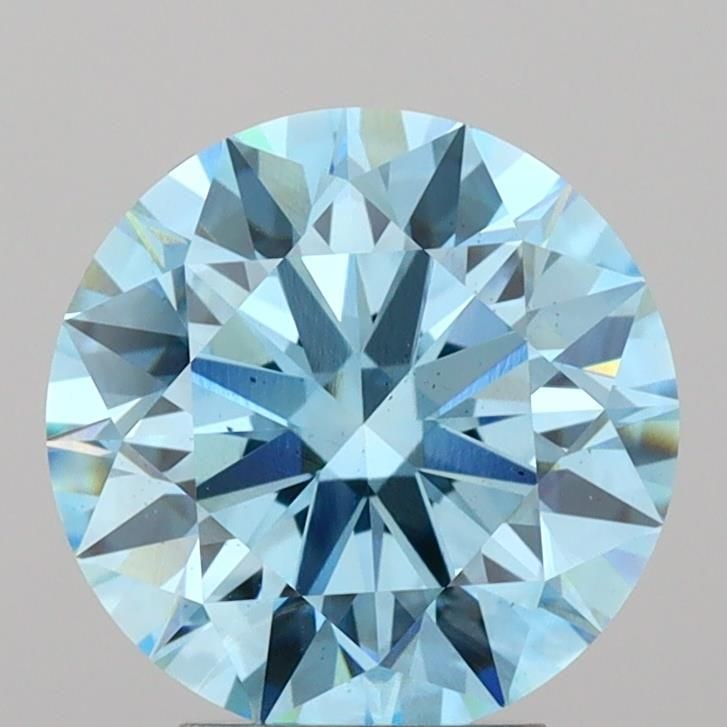 Ideal Loose Diamond - ROUND 4.07ct Fancy Vivid Blue VS2: Ideal Loose Diamond - ROUND 4.07ct Fancy Vivid Blue VS2 Source: This is a real non-mined Diamond that has been grown in a lab Shape: ROUND Carats: 4.07 Color: Fancy Vivid Blue Certification: IGI Video