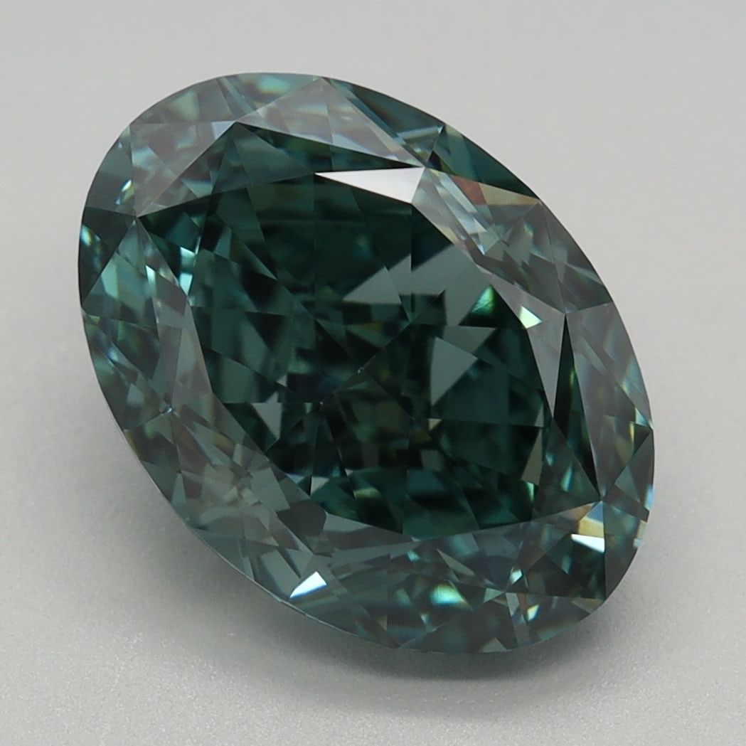 Loose Diamond - OVAL 2.77ct Fancy Vivid Green VS1: Loose Diamond - OVAL 2.77ct Fancy Vivid Green VS1 Source: This is a real non-mined Diamond that has been grown in a lab Shape: OVAL Carats: 2.77 Color: Fancy Vivid Green Certification: IGI Video: