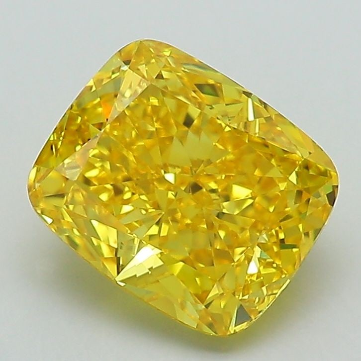 Loose Diamond - CUSHION MODIFIED 2.15ct Fancy Vivid Yellow VS1: Loose Diamond - CUSHION MODIFIED 2.15ct Fancy Vivid Yellow VS1 Source: This is a real non-mined Diamond that has been grown in a lab Shape: CUSHION MODIFIED Carats: 2.15 Color: Fancy Vivid Yellow Cert