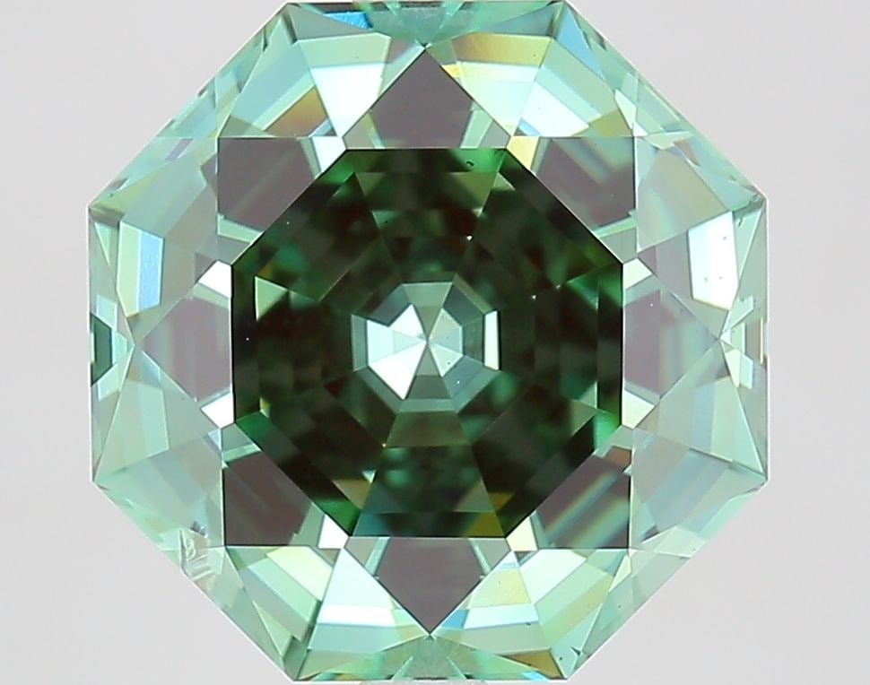 Loose Diamond - OCTAGONAL 6.33ct Fancy Vivid Green VS2 (1 of 1)
