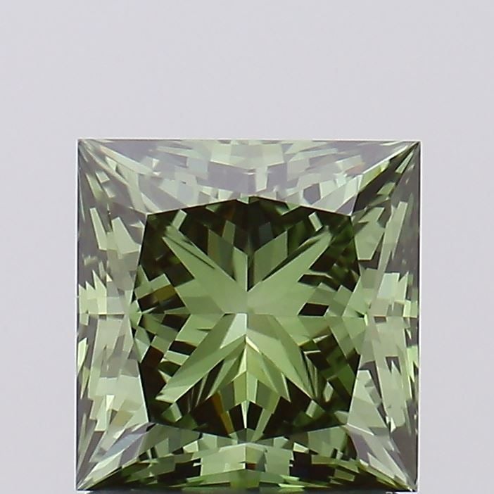 Loose Diamond - PRINCESS 1.58ct Fancy Vivid Green VS1: Loose Diamond - PRINCESS 1.58ct Fancy Vivid Green VS1 Source: This is a real non-mined Diamond that has been grown in a lab Shape: PRINCESS Carats: 1.58 Color: Fancy Vivid Green Certification: IGI Vid