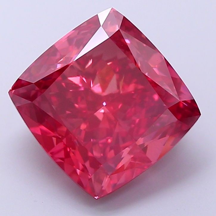 Loose Diamond - CUSHION MODIFIED 7.33ct Fancy Deep Pink VVS2: Loose Diamond - CUSHION MODIFIED 7.33ct Fancy Deep Pink VVS2 Source: This is a real non-mined Diamond that has been grown in a lab Shape: CUSHION MODIFIED Carats: 7.33 Color: Fancy Deep Pink Certifica