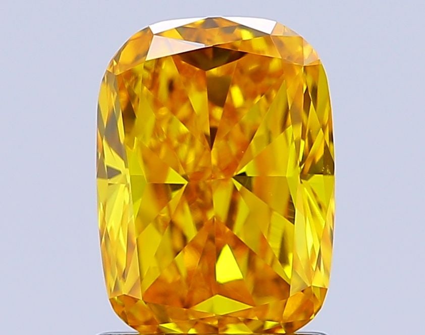 Loose Diamond - CUSHION MODIFIED 1.5ct Fancy Vivid Yellow VS1: Loose Diamond - CUSHION MODIFIED 1.5ct Fancy Vivid Yellow VS1 Source: This is a real non-mined Diamond that has been grown in a lab Shape: CUSHION MODIFIED Carats: 1.5 Color: Fancy Vivid Yellow Certif