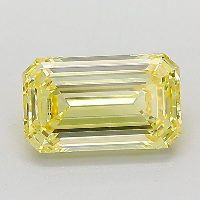 Loose Diamond - EMERALD 1.02ct Fancy Yellow VVS2: Loose Diamond - EMERALD 1.02ct Fancy Yellow VVS2 Source: This is a real non-mined Diamond that has been grown in a lab Shape: EMERALD Carats: 1.02 Color: Fancy Yellow Certification: IGI Additional ima