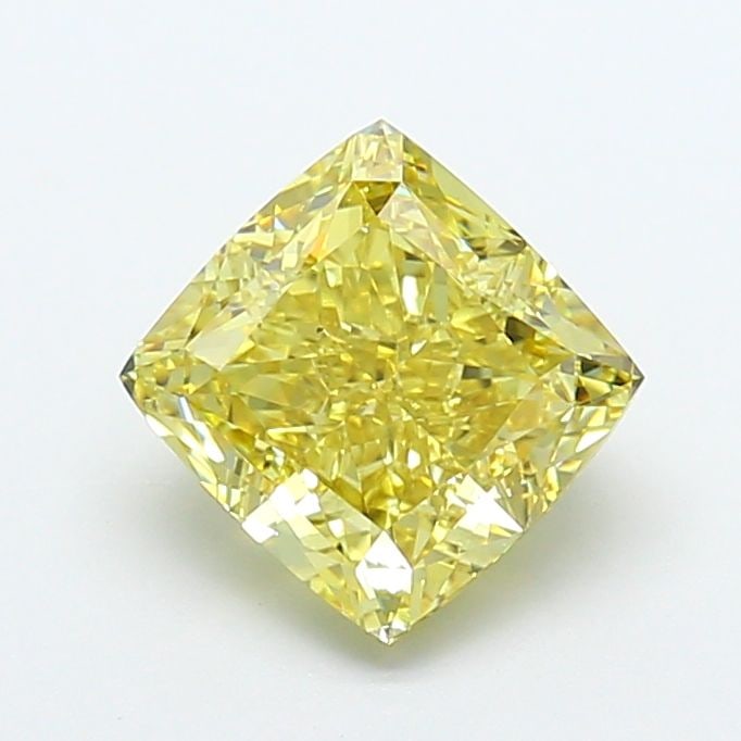Loose Diamond - CUSHION MODIFIED 3.03ct Fancy Intense Yellow VS2: Loose Diamond - CUSHION MODIFIED 3.03ct Fancy Intense Yellow VS2 Source: This is a real non-mined Diamond that has been grown in a lab Shape: CUSHION MODIFIED Carats: 3.03 Color: Fancy Intense Yellow 
