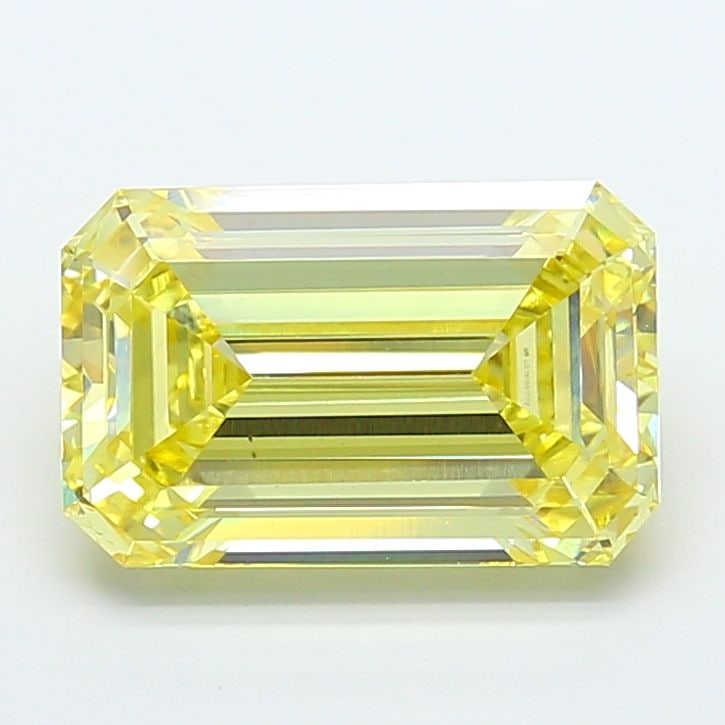 Loose Diamond - EMERALD 6.15ct Fancy Yellow VS1: Loose Diamond - EMERALD 6.15ct Fancy Yellow VS1 Source: This is a real non-mined Diamond that has been grown in a lab Shape: EMERALD Carats: 6.15 Color: Fancy Yellow Certification: IGI Video: