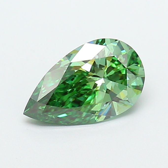 Loose Diamond - PEAR 1.02ct Fancy Vivid Green VS1: Loose Diamond - PEAR 1.02ct Fancy Vivid Green VS1 Source: This is a real non-mined Diamond that has been grown in a lab Shape: PEAR Carats: 1.02 Color: Fancy Vivid Green Certification: NONE Video: