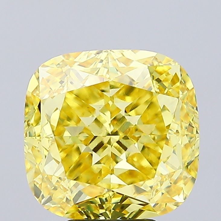 Loose Diamond - CUSHION MODIFIED 7.06ct Fancy Intense Yellow VS1: Loose Diamond - CUSHION MODIFIED 7.06ct Fancy Intense Yellow VS1 Source: This is a real non-mined Diamond that has been grown in a lab Shape: CUSHION MODIFIED Carats: 7.06 Color: Fancy Intense Yellow 