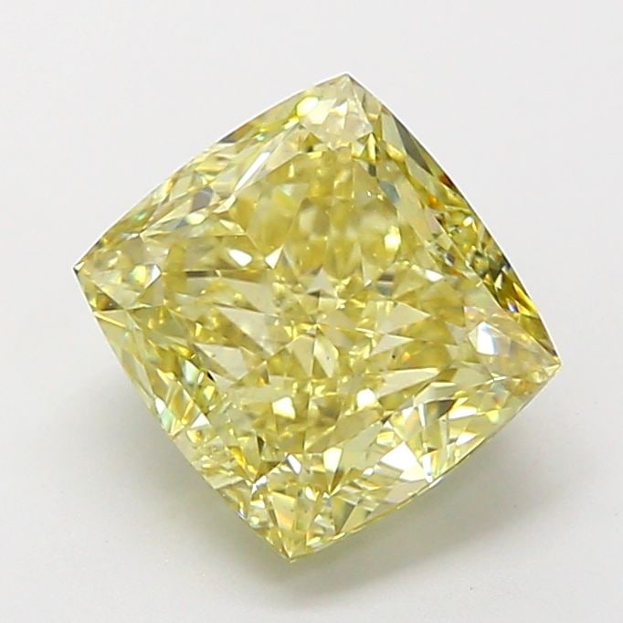 Loose Diamond - CUSHION MODIFIED 3.07ct Fancy Yellow VS2: Loose Diamond - CUSHION MODIFIED 3.07ct Fancy Yellow VS2 Source: This is a real non-mined Diamond that has been grown in a lab Shape: CUSHION MODIFIED Carats: 3.07 Color: Fancy Yellow Certification: I