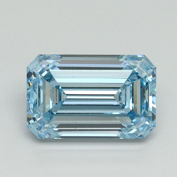 Loose Diamond - EMERALD 1.14ct Fancy Intense Blue VS1: Loose Diamond - EMERALD 1.14ct Fancy Intense Blue VS1 Source: This is a real non-mined Diamond that has been grown in a lab Shape: EMERALD Carats: 1.14 Color: Fancy Intense Blue Certification: IGI Vid