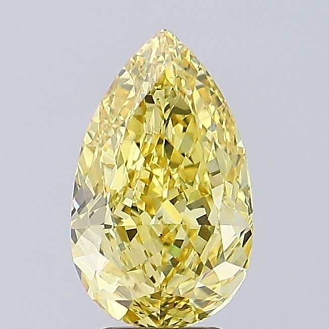 Loose Diamond - PEAR 3.01ct Fancy Intense Yellow VVS2: Loose Diamond - PEAR 3.01ct Fancy Intense Yellow VVS2 Source: This is a real non-mined Diamond that has been grown in a lab Shape: PEAR Carats: 3.01 Color: Fancy Intense Yellow Certification: IGI Vide