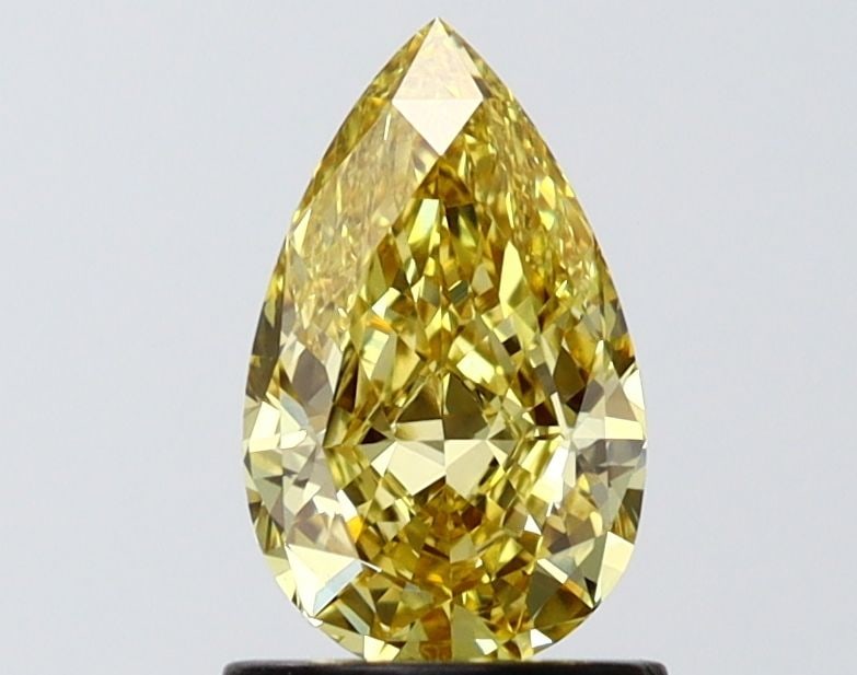 Loose Diamond - PEAR 1.07ct Fancy Intense Yellow VS1: Loose Diamond - PEAR 1.07ct Fancy Intense Yellow VS1 Source: This is a real non-mined Diamond that has been grown in a lab Shape: PEAR Carats: 1.07 Color: Fancy Intense Yellow Certification: IGI Video