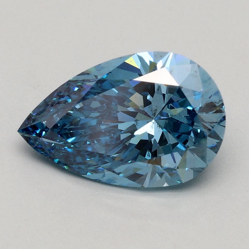 Loose Diamond - PEAR 1.6ct Fancy Vivid Blue SI1: Loose Diamond - PEAR 1.6ct Fancy Vivid Blue SI1 Source: This is a real non-mined Diamond that has been grown in a lab Shape: PEAR Carats: 1.6 Color: Fancy Vivid Blue Certification: IGI Video: