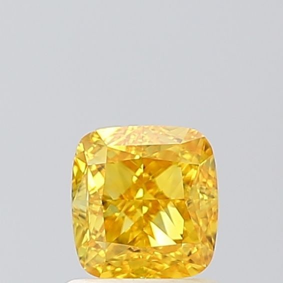 Loose Diamond - CUSHION MODIFIED 0.99ct Fancy Vivid Yellow VS1: Loose Diamond - CUSHION MODIFIED 0.99ct Fancy Vivid Yellow VS1 Source: This is a real non-mined Diamond that has been grown in a lab Shape: CUSHION MODIFIED Carats: 0.99 Color: Fancy Vivid Yellow Cert