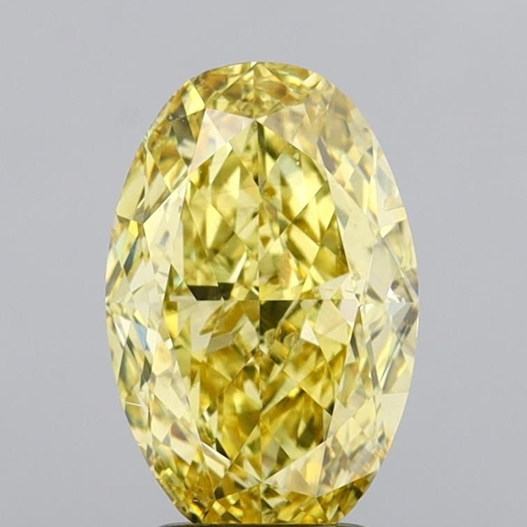 Loose Diamond - OVAL 3.01ct Fancy Vivid Yellow SI1: Loose Diamond - OVAL 3.01ct Fancy Vivid Yellow SI1 Source: This is a real non-mined Diamond that has been grown in a lab Shape: OVAL Carats: 3.01 Color: Fancy Vivid Yellow Certification: IGI Video: