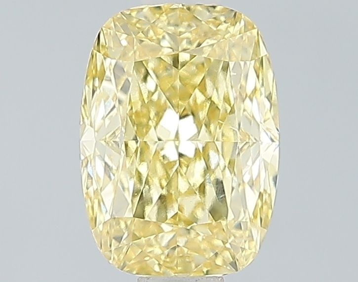 Loose Diamond - CUSHION MODIFIED 1.72ct Fancy Vivid Yellow VS2: Loose Diamond - CUSHION MODIFIED 1.72ct Fancy Vivid Yellow VS2 Source: This is a real non-mined Diamond that has been grown in a lab Shape: CUSHION MODIFIED Carats: 1.72 Color: Fancy Vivid Yellow Cert