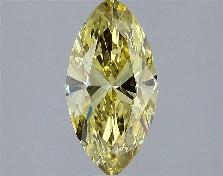 Loose Diamond - MARQUISE 1.53ct Fancy Intense Yellow VVS2: Loose Diamond - MARQUISE 1.53ct Fancy Intense Yellow VVS2 Source: This is a real non-mined Diamond that has been grown in a lab Shape: MARQUISE Carats: 1.53 Color: Fancy Intense Yellow Certification: 