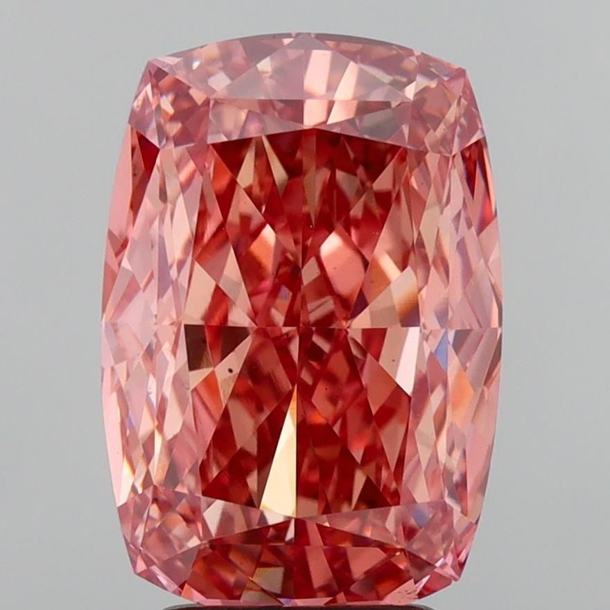 Loose Diamond - CUSHION MODIFIED 4.23ct Fancy Intense Pink VS1: Loose Diamond - CUSHION MODIFIED 4.23ct Fancy Intense Pink VS1 Source: This is a real non-mined Diamond that has been grown in a lab Shape: CUSHION MODIFIED Carats: 4.23 Color: Fancy Intense Pink
