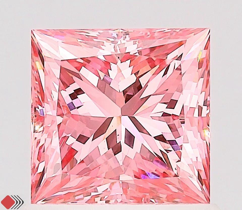 Loose Diamond - PRINCESS 1.09ct Fancy Vivid Pink VS2: Loose Diamond - PRINCESS 1.09ct Fancy Vivid Pink VS2 Source: This is a real non-mined Diamond that has been grown in a lab Shape: PRINCESS Carats: 1.09 Color: Fancy Vivid Pink Certification: IGI Video
