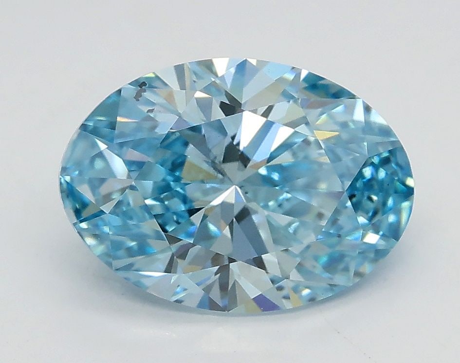 Loose Diamond - OVAL 2.01ct Fancy Vivid Blue SI1: Loose Diamond - OVAL 2.01ct Fancy Vivid Blue SI1 Source: This is a real non-mined Diamond that has been grown in a lab Shape: OVAL Carats: 2.01 Color: Fancy Vivid Blue Certification: IGI Video: Video
