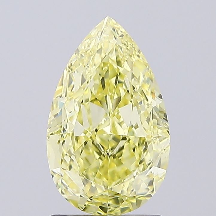 Loose Diamond - PEAR 2.04ct Fancy Intense Yellow VVS2: Loose Diamond - PEAR 2.04ct Fancy Intense Yellow VVS2 Source: This is a real non-mined Diamond that has been grown in a lab Shape: PEAR Carats: 2.04 Color: Fancy Intense Yellow Certification: IGI Vide