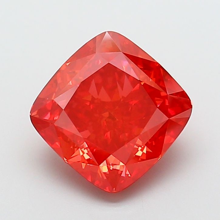 Loose Diamond - CUSHION MODIFIED 7.08ct Fancy Vivid Red VS1: Loose Diamond - CUSHION MODIFIED 7.08ct Fancy Vivid Red VS1 Source: This is a real non-mined Diamond that has been grown in a lab Shape: CUSHION MODIFIED Carats: 7.08 Color: Fancy Vivid Red