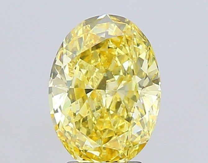 Loose Diamond - OVAL 3.74ct Fancy Intense Yellow VS2: Loose Diamond - OVAL 3.74ct Fancy Intense Yellow VS2 Source: This is a real non-mined Diamond that has been grown in a lab Shape: OVAL Carats: 3.74 Color: Fancy Intense Yellow Certification: IGI Video